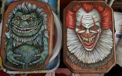 Give The Gift Of Scary This Holiday With these Custom Horror Plaques And Colouring Books