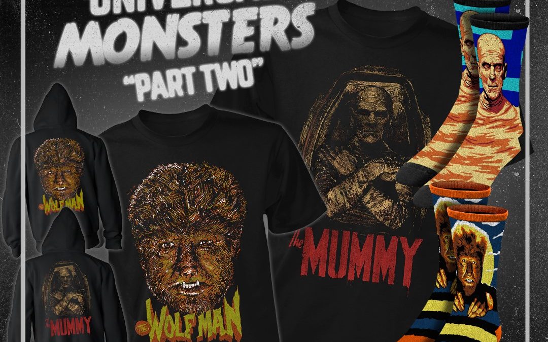 Fright-Rags adds more Universal Monsters and “They Live” designs.