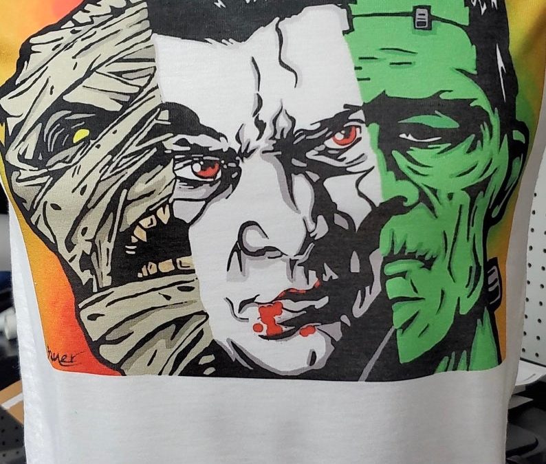 New wearable Horror art by “HORROR BY BAUER”