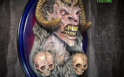 Cthulhugizzard Customs Celebrates The Spirit of Mischief With This Fully Finished Krampus Wall Relief