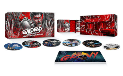 “THE EVIL DEAD Groovy Collection” brings the movies and series to one 4K UHD/Blu-ray set!