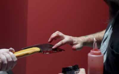 Exclusive behind-the-scenes clip: The gore of “NEW FEARS EVE”