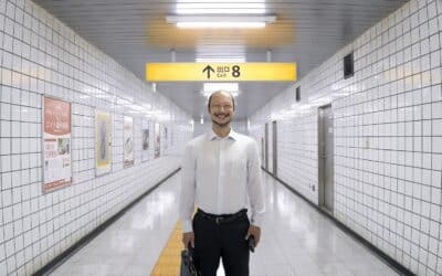 *UPDATE with photos* Look out, NYC: “EXIT 8’s” Walking Man is coming to your subways today!
