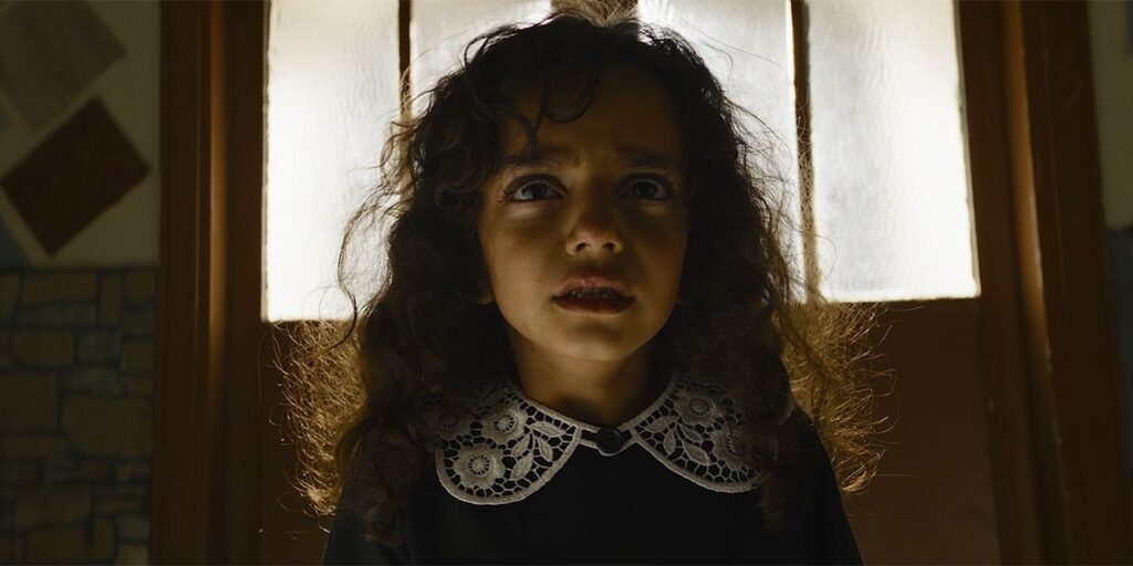 Production still from Trees Are Watching, starring Eva Green