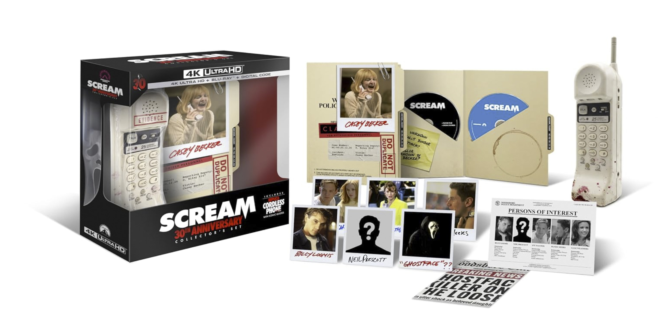 "Scream" 30th Anniversary 4K Set Includes a Blood Spattered Replica Phone, Preorders Open Now -